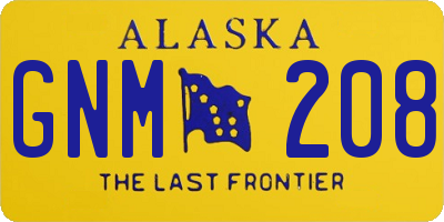 AK license plate GNM208