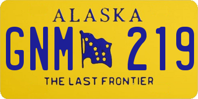 AK license plate GNM219