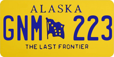 AK license plate GNM223