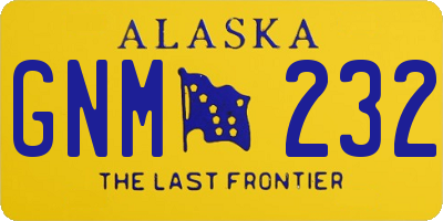 AK license plate GNM232
