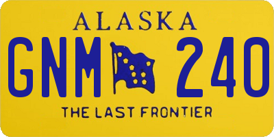 AK license plate GNM240