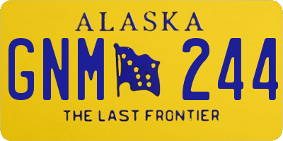 AK license plate GNM244