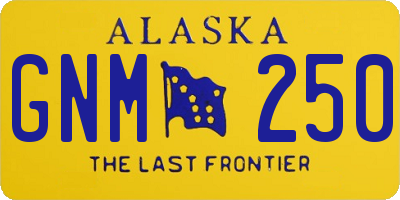 AK license plate GNM250