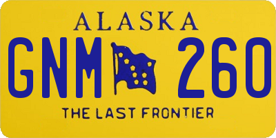 AK license plate GNM260