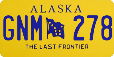 AK license plate GNM278