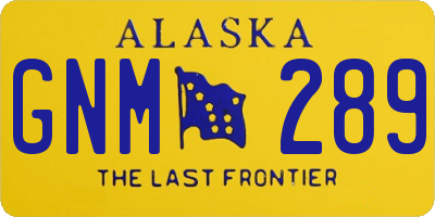 AK license plate GNM289