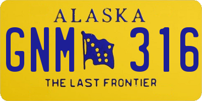 AK license plate GNM316