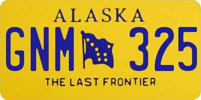 AK license plate GNM325