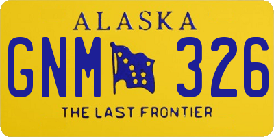 AK license plate GNM326