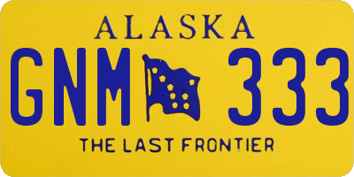 AK license plate GNM333