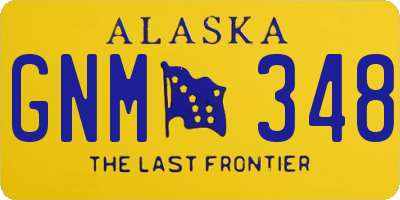 AK license plate GNM348