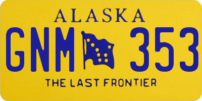 AK license plate GNM353
