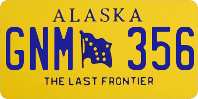 AK license plate GNM356