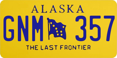 AK license plate GNM357