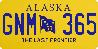 AK license plate GNM365
