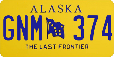 AK license plate GNM374