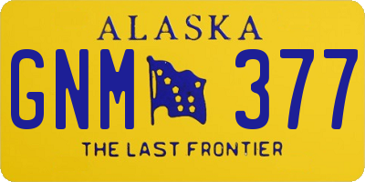 AK license plate GNM377