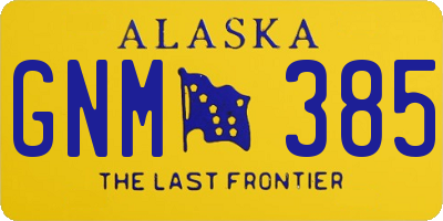 AK license plate GNM385