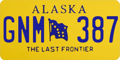 AK license plate GNM387
