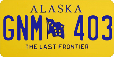 AK license plate GNM403
