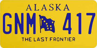 AK license plate GNM417