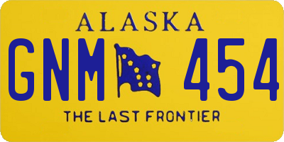 AK license plate GNM454