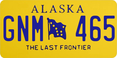AK license plate GNM465