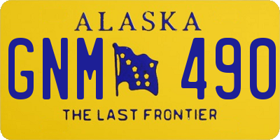 AK license plate GNM490