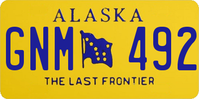 AK license plate GNM492