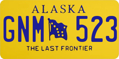 AK license plate GNM523