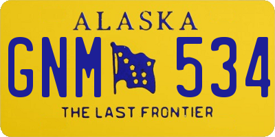 AK license plate GNM534