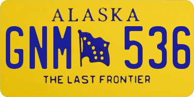 AK license plate GNM536