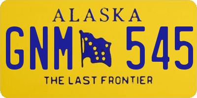 AK license plate GNM545