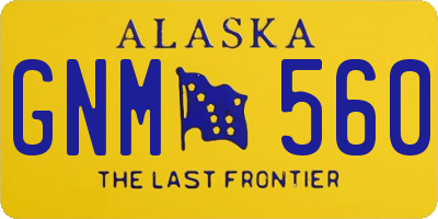 AK license plate GNM560