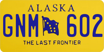 AK license plate GNM602