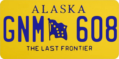 AK license plate GNM608