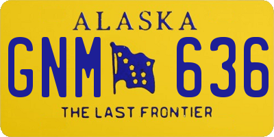 AK license plate GNM636