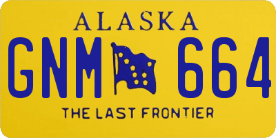 AK license plate GNM664