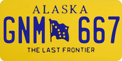 AK license plate GNM667