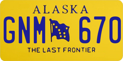 AK license plate GNM670