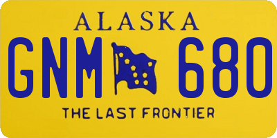 AK license plate GNM680