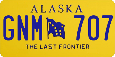 AK license plate GNM707