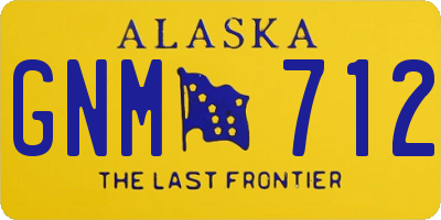 AK license plate GNM712