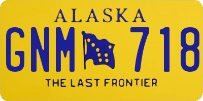 AK license plate GNM718