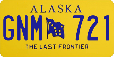 AK license plate GNM721