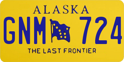 AK license plate GNM724