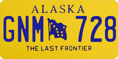 AK license plate GNM728