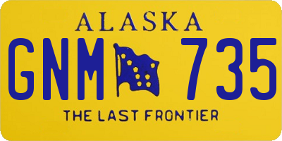 AK license plate GNM735