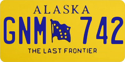 AK license plate GNM742