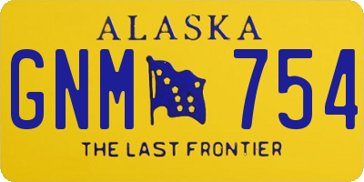 AK license plate GNM754